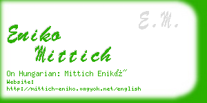 eniko mittich business card